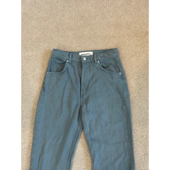 Reformation Cynthia Jeans in Proto Light Blue Denim High Waist Casual Size 27 - Picture 2 of 7